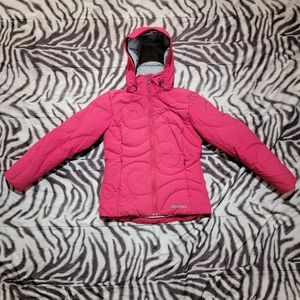 Marmot 650fill goose down ski snowboard puffer size XS light red womens